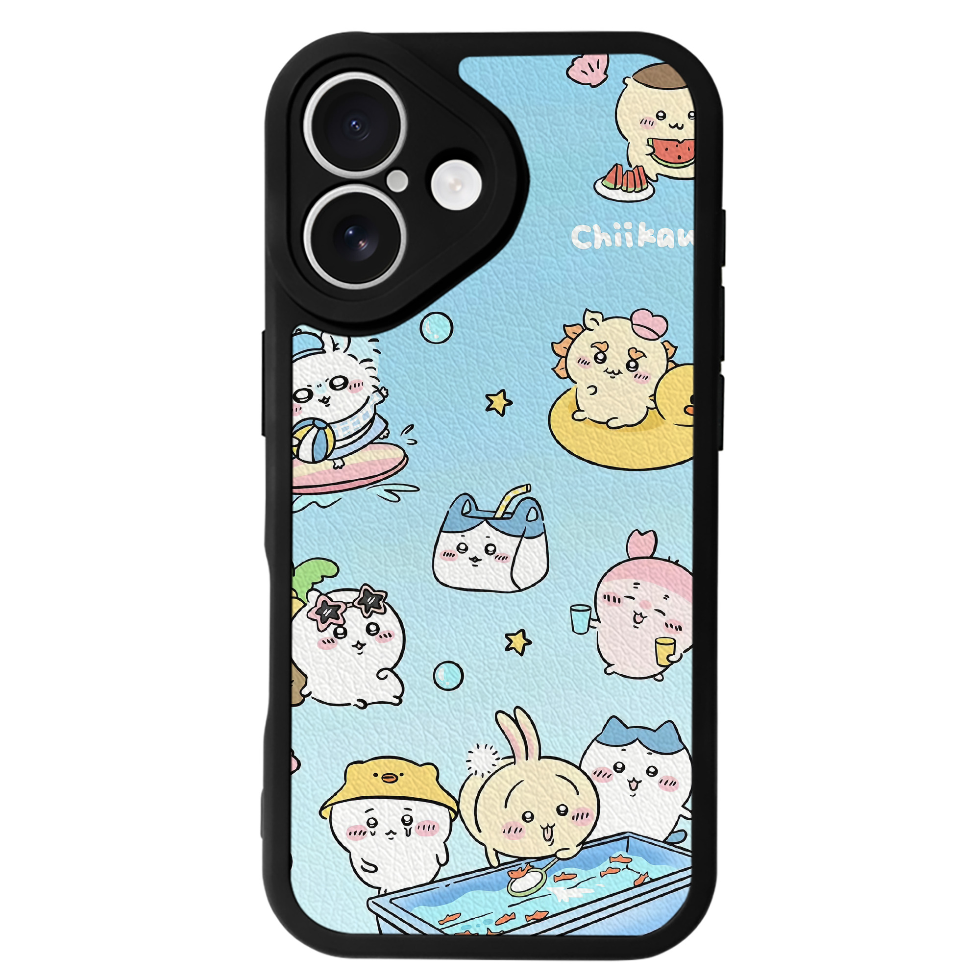 （画像用） ちいかわ Chii-kawa 【iPhone 16シリーズ対応】シリコンスマホケース（レザー調） 材質：シリコン